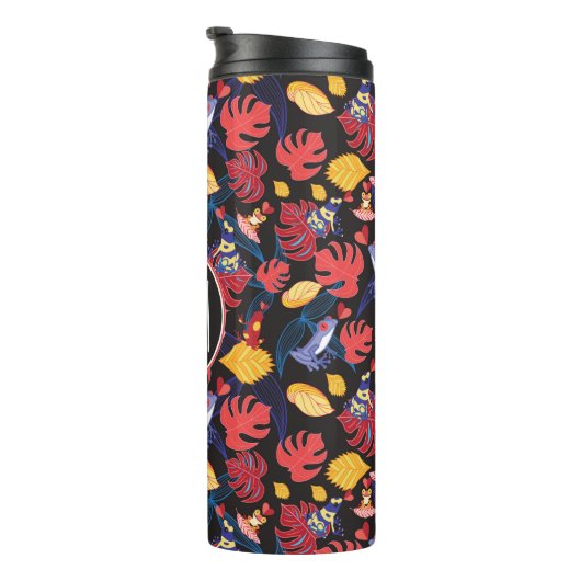 Patroon van de lammeren kikkers | Monogram Thermosbeker (Geroteerd rechts)