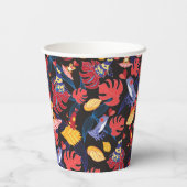 Patroon van de lammeren kikkers papieren bekers (Achterkant)