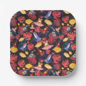 Patroon van de lammeren kikkers papieren bordje (Voorkant)