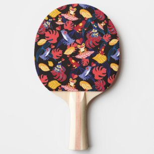 Patroon van de lammeren kikkers tafeltennisbatje