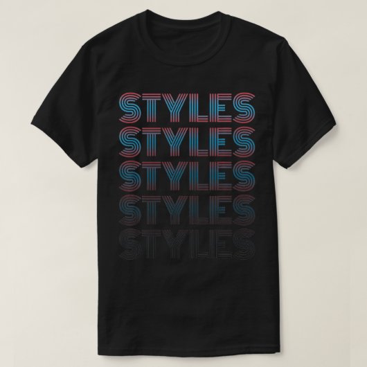 patroon van de Naam van de Naam van de Retro T-shirt (Design voorkant)