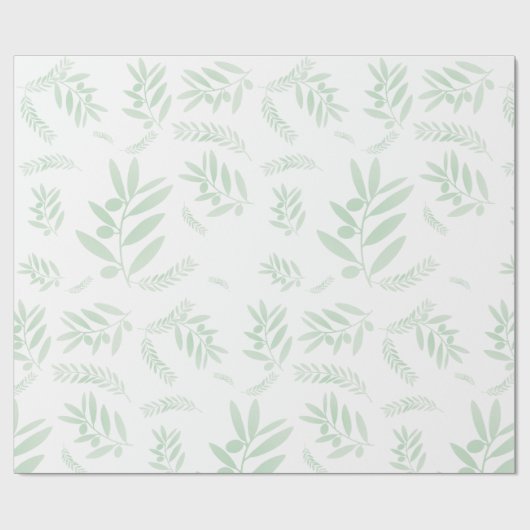 patroon van de natuurlijke olijftak cadeaupapier (Vlak)