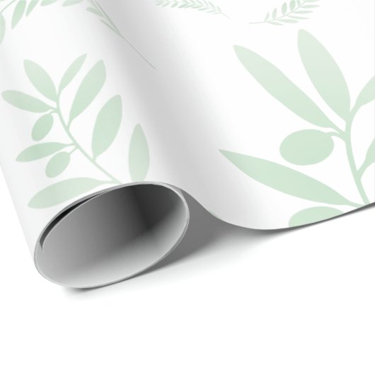 patroon van de natuurlijke olijftak cadeaupapier (Rol Hoek)