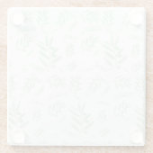 patroon van de natuurlijke olijftak glazen onderzetter (Achterkant)