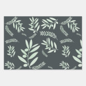 patroon van de natuurlijke olijftak inpakpapier vel (Voorkant)