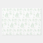 patroon van de natuurlijke olijftak inpakpapier vel (Voorkant 3)