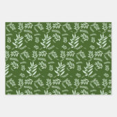 patroon van de natuurlijke olijftak inpakpapier vel (Voorkant 2)