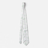 patroon van de natuurlijke olijftak stropdas (Achterkant)