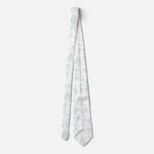 patroon van de natuurlijke olijftak stropdas (Achterkant)