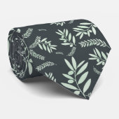 patroon van de natuurlijke olijftak stropdas (Opgerold)