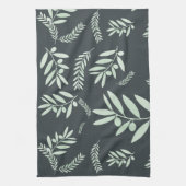 patroon van de natuurlijke olijftak theedoek (Verticaal)