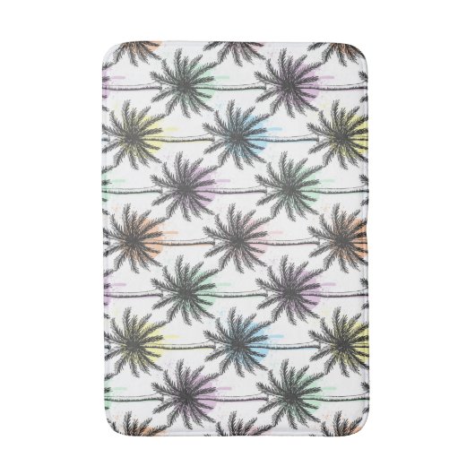 Patroon van de palmboom van de verfdaling badmat (Voorkant Verticaal)