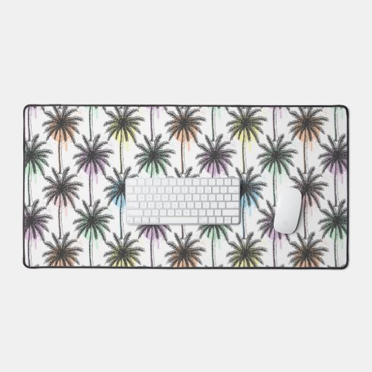 Patroon van de palmboom van de verfdaling bureaumat (Keyboard & Muis)