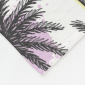 Patroon van de palmboom van de verfdaling fleece deken (Hoek)