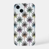 Patroon van de palmboom van de verfdaling iPhone 15 case (Achterkant)
