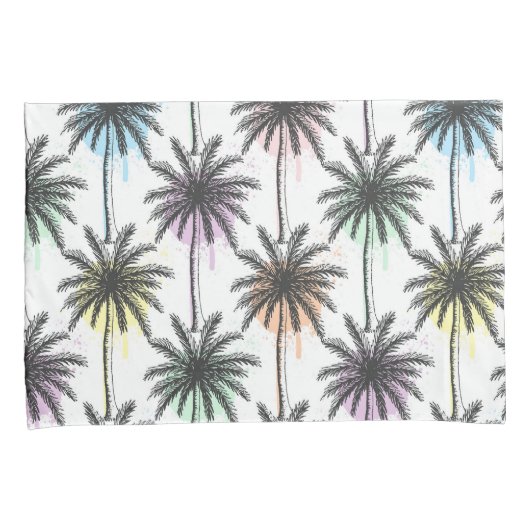 Patroon van de palmboom van de verfdaling kussensloop (Voorkant-Rechts)
