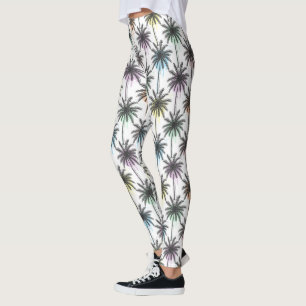 Patroon van de palmboom van de verfdaling leggings