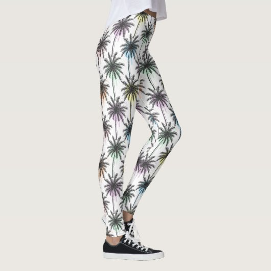 Patroon van de palmboom van de verfdaling leggings (Rechts)