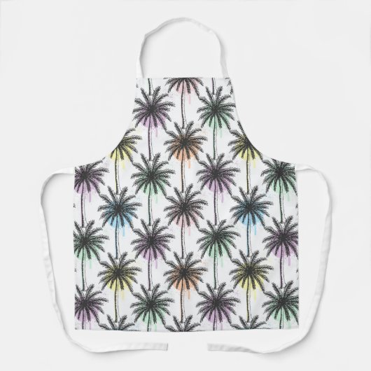 Patroon van de palmboom van de verfdaling schort (Voorkant)
