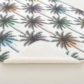 Patroon van de palmboom van de verfdaling sherpa deken (3/4)