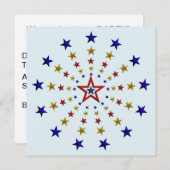 Patroon van de partij Patriottische Stars Kaart (Voorkant / Achterkant)