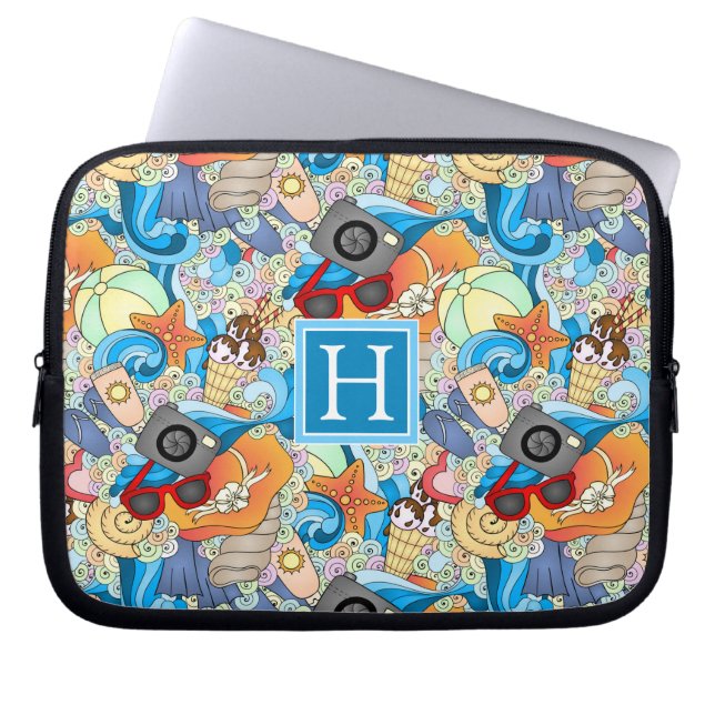 Patroon | van de Pret van de zomer voegt Uw Laptop Sleeve (Voorkant)