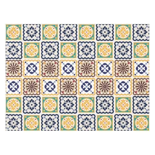 patroon van de samengevoegde tegels tafelkleed (Voorkant (Horizontaal))