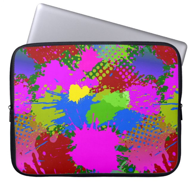 Patroon van de schilder 3 laptop sleeve (Voorkant)