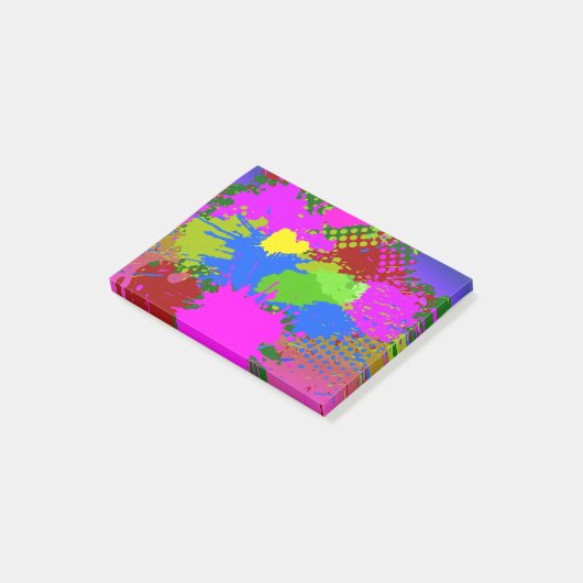 Patroon van de schilder 3 post-it® notes (Schuin)