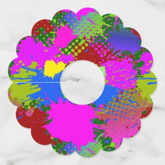 Patroon van de schilder 3 wijnglaslabel (Voorkant)