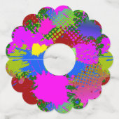 Patroon van de schilder 3 wijnglaslabel (Achterkant)