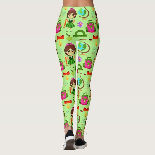 Patroon van de School Little Girls Leggings (Achterkant)