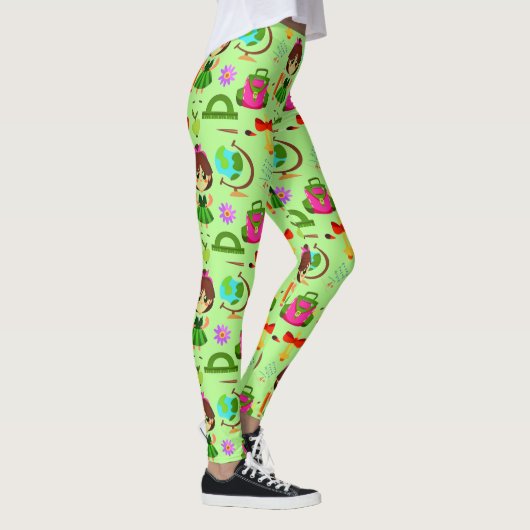 Patroon van de School Little Girls Leggings (Rechts)