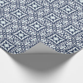 Patroon van de Spaanse marine en witte Tegel Cadeaupapier (Hoek)