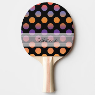 Patroon van de Stip van het monogram het Zwarte Tafeltennisbatje