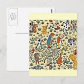  patroon van de Stof van Alice en van Vrienden Briefkaart (Voorkant / Achterkant)