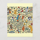  patroon van de Stof van Alice en van Vrienden Briefkaart (Voorkant)