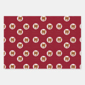 patroon van de teddybeer inpakpapier vel (Voorkant 3)