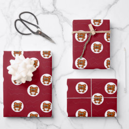 patroon van de teddybeer inpakpapier vel