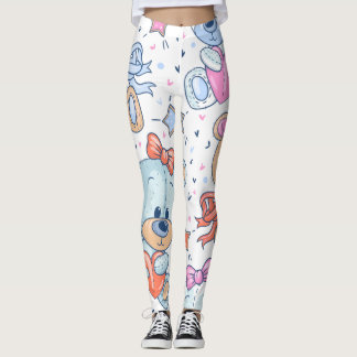 patroon van de teddybeer leggings