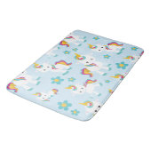 Patroon van de Unicorns, Cute Unicorns, Flowers Badmat (Gekanteld)