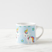 Patroon van de Unicorns, Cute Unicorns, Flowers Espresso Kop (Rechts)