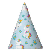 Patroon van de Unicorns, Cute Unicorns, Flowers Feesthoedjes (Rechts)