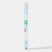 Patroon van de Unicorns, Cute Unicorns, Flowers iPhone Hoesje (Rechterkant)