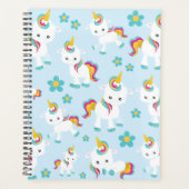Patroon van de Unicorns, Cute Unicorns, Flowers Planner (Voorkant)