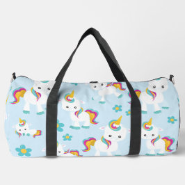 Patroon van de Unicorns, Cute Unicorns, Flowers Plunjezak