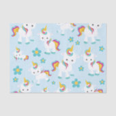 Patroon van de Unicorns, Cute Unicorns, Flowers Tissuepapier (Voorkant)