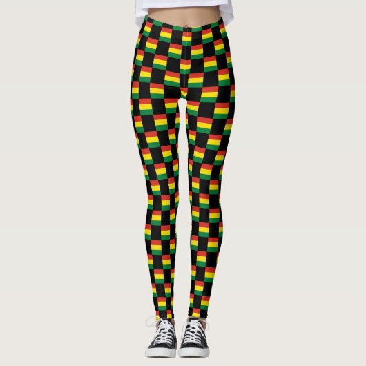 Patroon van de vlag van geruite Bolivia Leggings (Voorkant)
