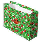 patroon van de waterverf van holbessen large cadeautasje (Voorkant Gekanteld)