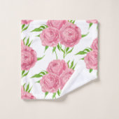 patroon van de waterverf van Peony bouquet Bad Handdoek (Wasdoekje)
